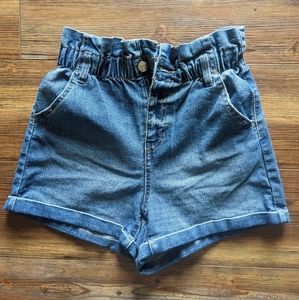 Paper bag high waisted shorts